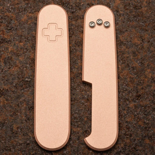 Daily Customs Plain Copper Handles For 91.2 Mm Swiss Army Knives