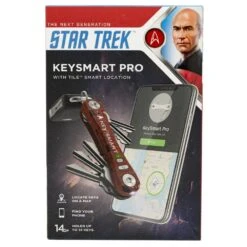 KeySmart Pro Star Trek The Next Generation Compact Key Holder With Tile Smart Location -Multifunctional Tool Store KS411TRKJLP KeySmart Pro Star Trek Picard Package
