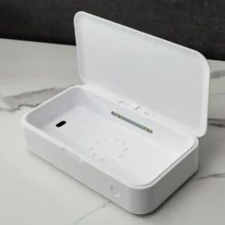 CleanTray UV Sterilization Tray By KeySmart 19 CleanTray UV Sterilization Tray By KeySmart -Multifunctional Tool Store KS907 CleanTray Sterilization Case Fully Open empty