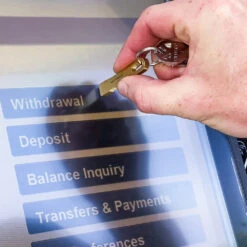 CleanKey Mini Brass Tool By KeySmart -Multifunctional Tool Store KS908BRS KeySmart CleanKey Mini ATM