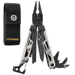 Leatherman Signal Multi-Tool With Nylon Sheath 23 Leatherman Signal Multi-Tool With Nylon Sheath -Multifunctional Tool Store LT832623 Leatherman Signal Black Silver Open with Sheath