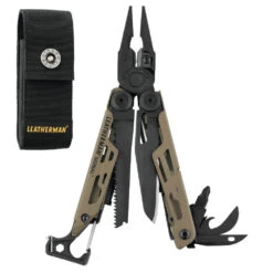 Leatherman Signal Multi-Tool With Nylon Sheath 21 Leatherman Signal Multi-Tool With Nylon Sheath -Multifunctional Tool Store LT832720 Signal Coyote Tan Open with Pouch 7660db5c 9823 4bd0 a3f8 c2d551535cbd