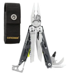 Leatherman Signal Multi-Tool With Nylon Sheath 25 Leatherman Signal Multi-Tool With Nylon Sheath -Multifunctional Tool Store LT832735 Leatherman Signal Gray Open with Sheath