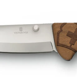 Victorinox Evoke Wood Lockblade Swiss Army Knife With Clip -Multifunctional Tool Store SA09415D630 Victorinox Evolve Wood Thumb Stud Detail