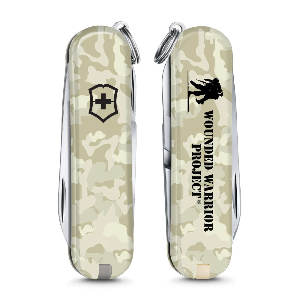 Victorinox Wounded Warrior Project Tan Camo Classic SD Swiss Army Knife 2 Victorinox Wounded Warrior Project Tan Camo Classic SD Swiss Army Knife - Image 2