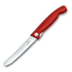 Swiss Classic 4.3" Foldable Paring Knife By Victorinox 10 Swiss Classic 4.3" Foldable Paring Knife By Victorinox -Multifunctional Tool Store VF67801F Red Folding Parer Open Front