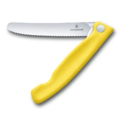 Swiss Classic 4.3" Foldable Serrated Paring Knife By Victorinox 20 Swiss Classic 4.3" Foldable Serrated Paring Knife By Victorinox -Multifunctional Tool Store VF67836F8 Foldable Serrated Parer Yellow