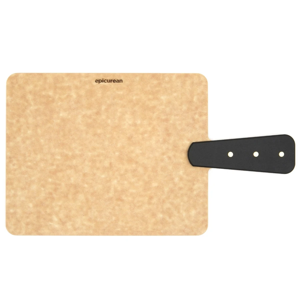 Epicurean Handy Series 9" X 7" Riveted Handle Cutting Board - Natural With Slate Handle 1 Epicurean Handy Series 9" X 7" Riveted Handle Cutting Board - Natural With Slate Handle
