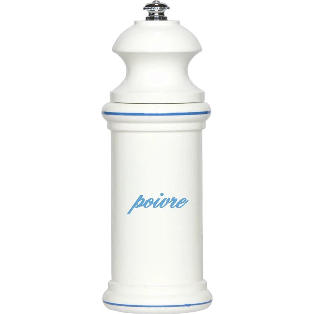 Fletchers' Mill Provencal Pepper Mill - White With Blue "Poivre" 1 Fletchers' Mill Provencal Pepper Mill - White With Blue "Poivre"