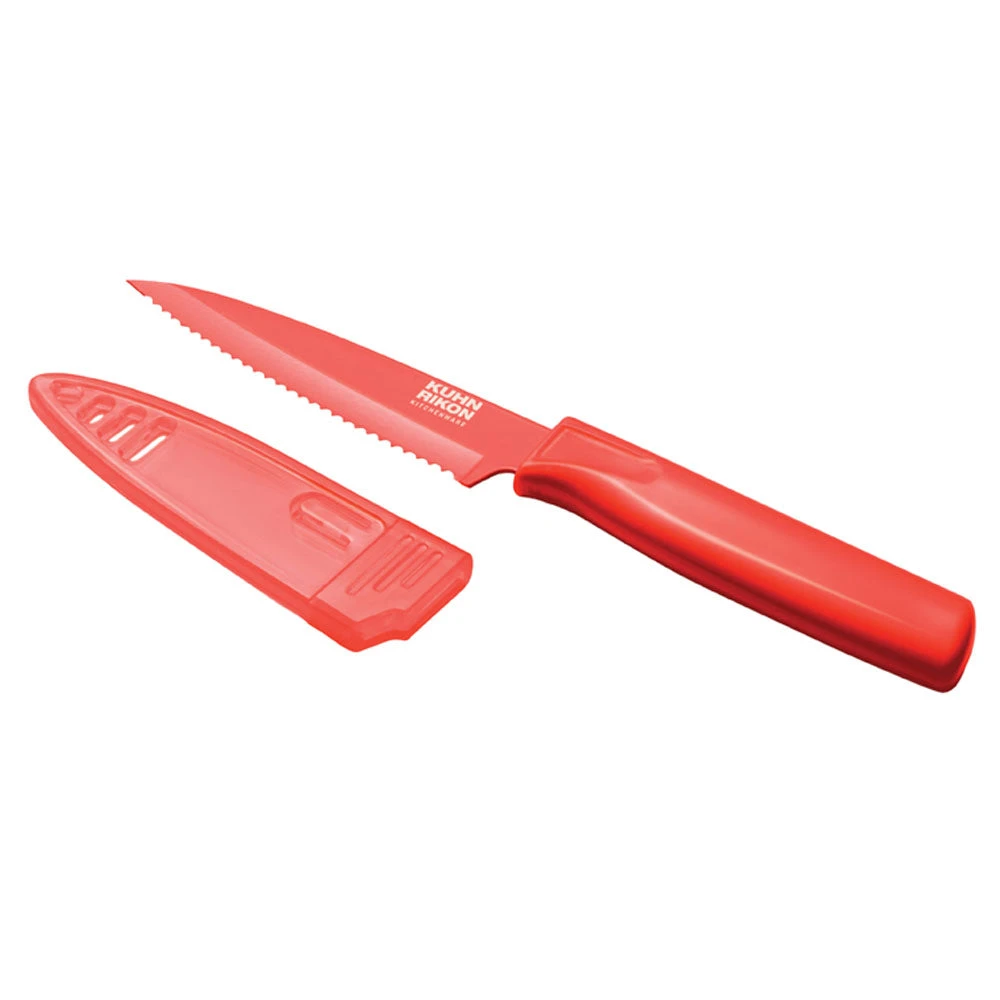 Kuhn Rikon Colori 4" Serrated Paring Knife 2 Kuhn Rikon Colori 4" Serrated Paring Knife - Image 2