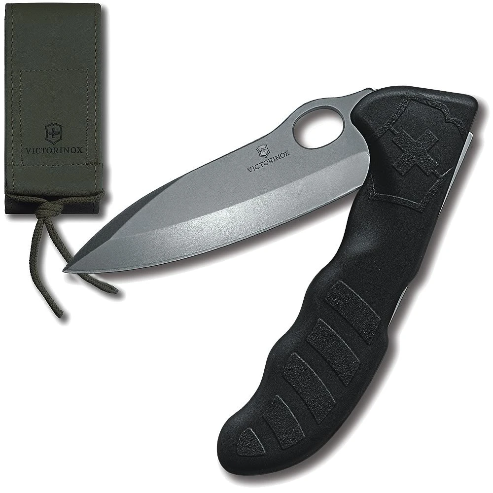 Victorinox Hunter Pro Black Lockblade Swiss Army Knife With Pouch 1 Victorinox Hunter Pro Black Lockblade Swiss Army Knife With Pouch
