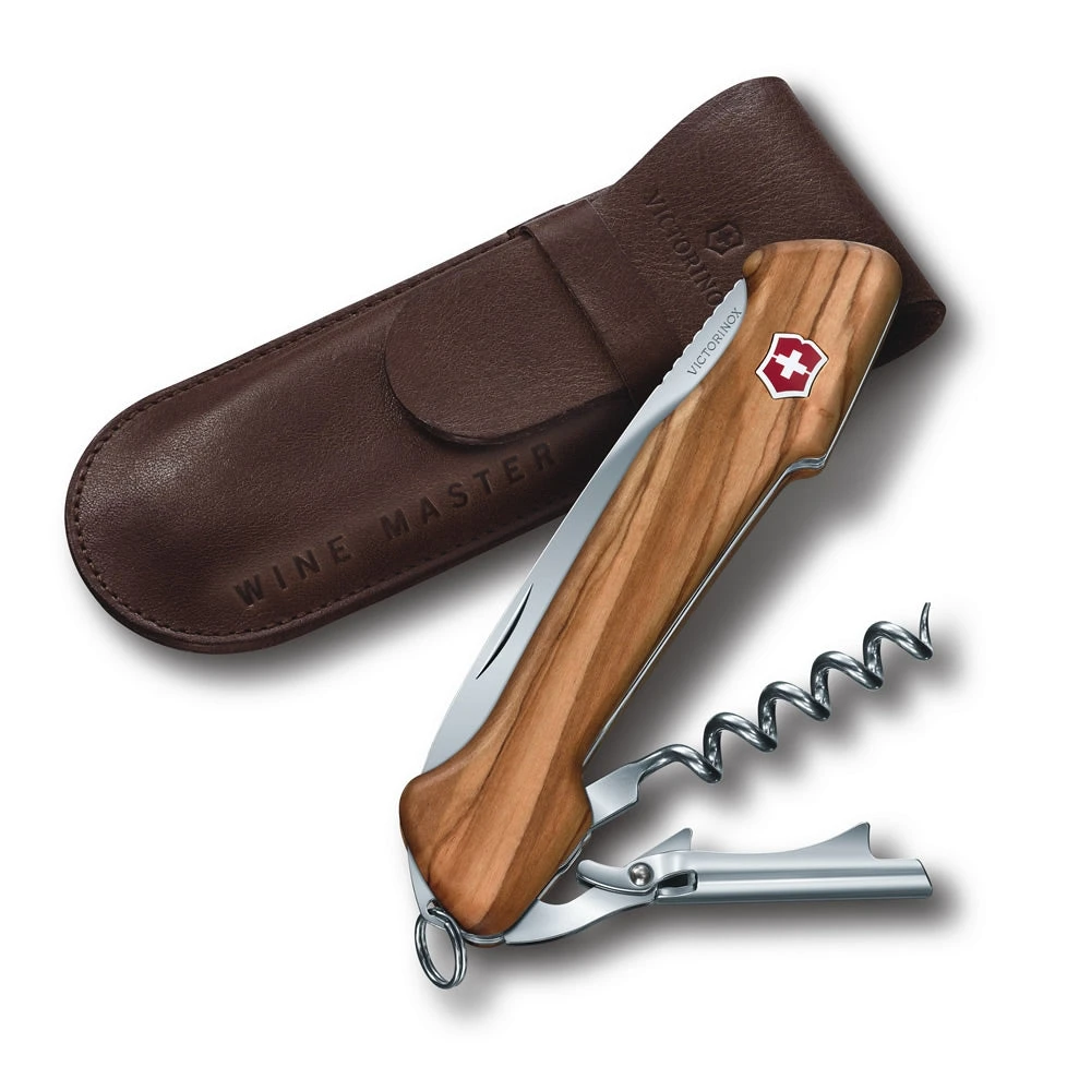 Victorinox Olive Wine Master Swiss Army Knife With Leather Pouch 2 Victorinox Olive Wine Master Swiss Army Knife With Leather Pouch - Image 2