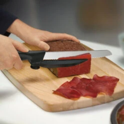 Swiss Classic 8" Serrated DUX-Knife With Adjustable Slicing Guide By Victorinox 10 Swiss Classic 8" Serrated DUX-Knife With Adjustable Slicing Guide By Victorinox -Multifunctional Tool Store vf6866321 thinslices x1000 f5168284 3453 4254 8e48 9d264357fcf8