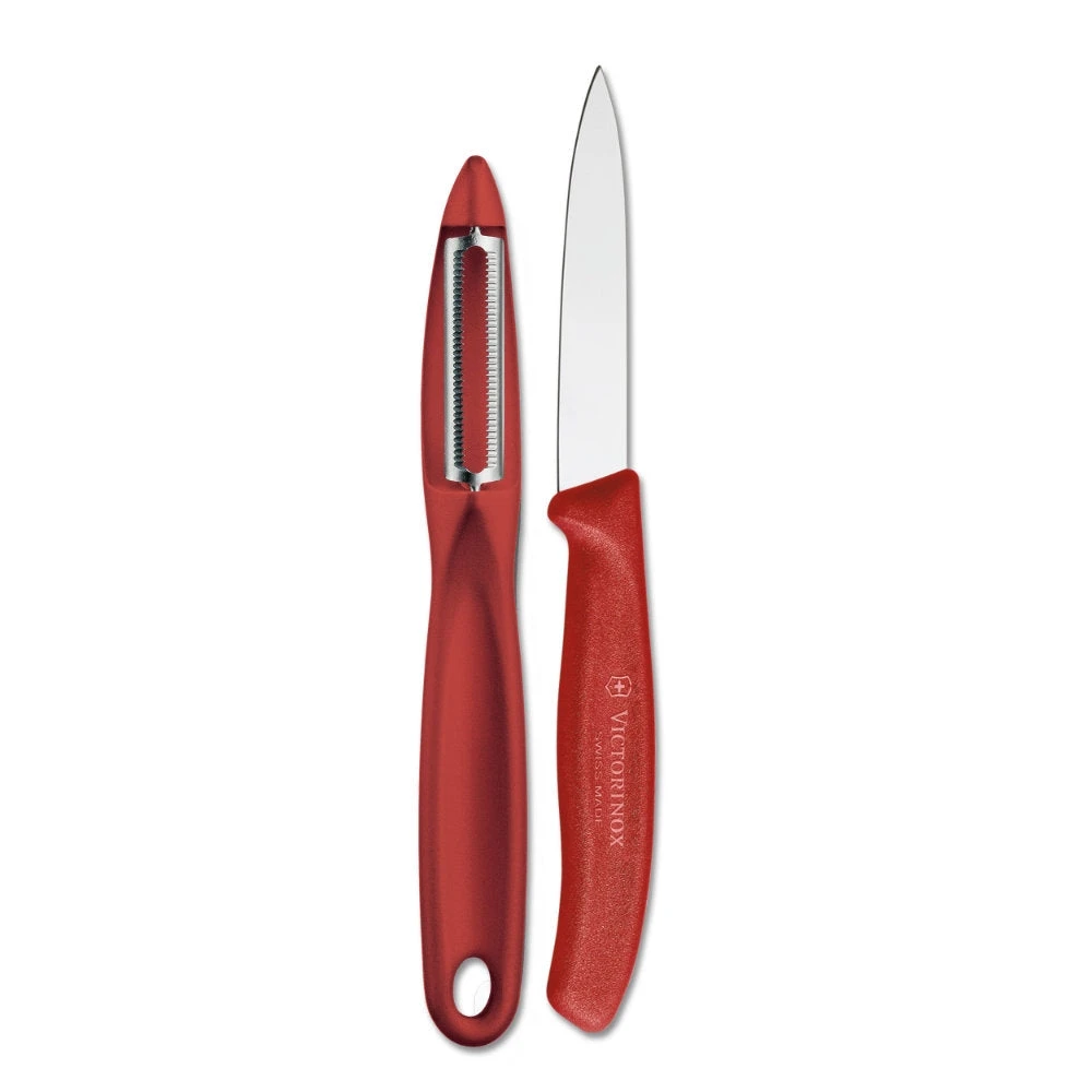 Victorinox Classic Serrated Peeler And 3.25" Paring Knife Set 9 Victorinox Classic Serrated Peeler And 3.25" Paring Knife Set - Image 9
