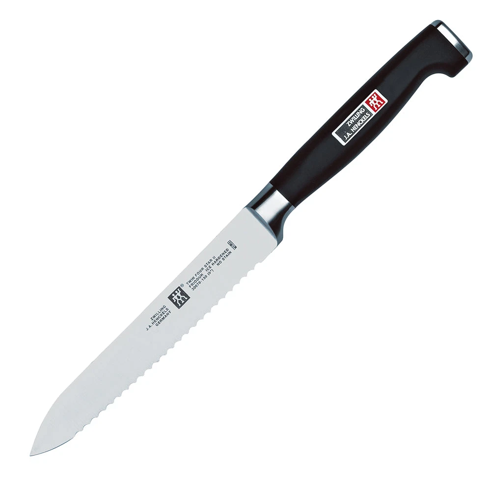 Zwilling TWIN Four Star II 5" Serrated Utility Knife 1 Zwilling TWIN Four Star II 5" Serrated Utility Knife