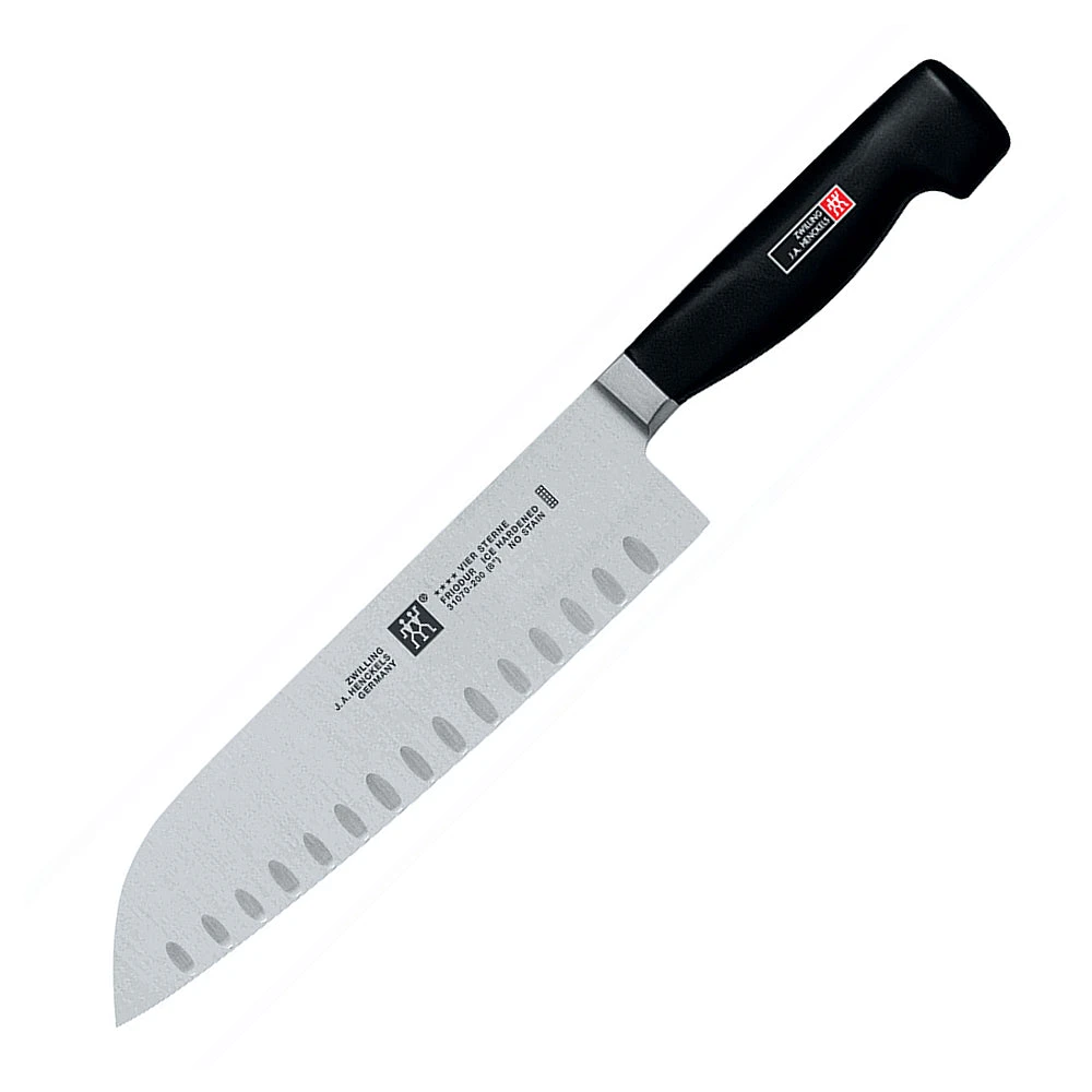 Zwilling TWIN Four Star 5" Hollow Edge Santoku Knife 1 Zwilling TWIN Four Star 5" Hollow Edge Santoku Knife
